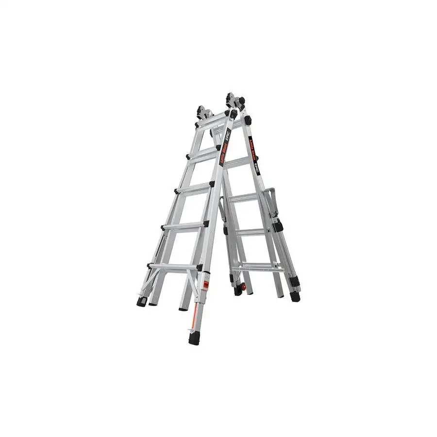 Aluminium Trapladder Opvouwbare Verstelbare Telescopische Opvouwbare Opstapladder