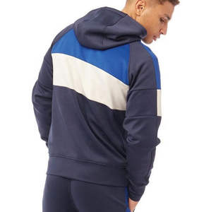 Sweat à capuche en polaire de gymnastique brodé personnalisé de haute qualité pour hommes tissu tricoté respirant col zippé Style Sport d'hiver avant solide - Product Image 3