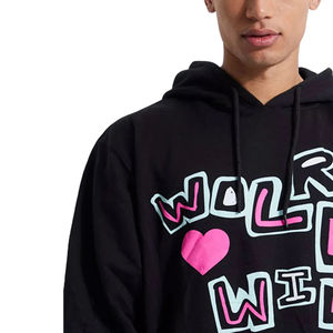 Nouveaux sweats à capuche pour hommes imprimés DTG personnalisés, 100 % coton, unis, décontractés, effet délavé soleil, strass, haute qualité, respirants - Product Image 4