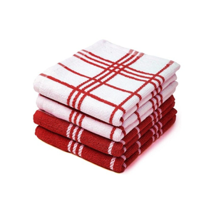 Handwoven Organic 100% Cotton Embroidered Red Weave Eco Certified High Absorbency 500GSM Durable Soft Touch <b>Kitchen</b> <b>Towel</b> - Product Image 1