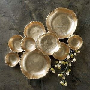 Bol de service alimentaire élégant Zodax couleur or à 9 compartiments plateau en métal vaisselle de mariage bols de service alimentaire en grappe - Product Image 5