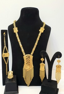 Colección Dubai, Juego de Joyas Nupciales para Mujer Chapadas en Oro de 24 Quilates, 2 Gramos, Chapado Pesado, Precioso Colgante, Mejor Valor, Moda - Product Image 5