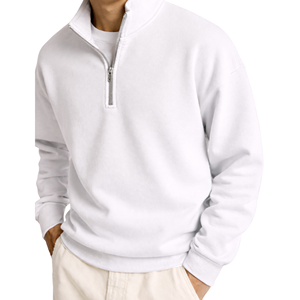 Men's <b>Quarter</b> <b>Zip</b> Pullover Fashion Fleece Sweatshirt with Pockets - Product Image 2