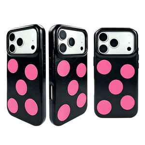 <span class=keywords><strong>Coque</strong></span> de protection décorative en PU à pois, avec patch cousu, absorption des chocs sur tout le contour, légère, <span class=keywords><strong>pour</strong></span> <span class=keywords><strong>iPhone</strong></span> 17 Pro Max - Product Image 1