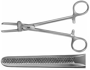 Pinza de Tubo de Acero Inoxidable Recta de 180 mm, Pinza Quirúrgica Dentada, Guía, No Estéril, Reutilizable, Instrumentos Médicos de Impacto - Product Image 2