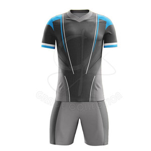 Ensemble d'uniformes de football de nouvelle version avec des ensembles de maillots de football d'impression de tissu de polyester 100% pour personnaliser votre propre logo de marque - Product Image 2