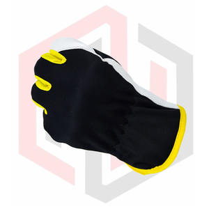 ถุงมือนิรภัยหนังแบบนุ่ม, ถุงมือป้องกันมือเชื่อมก่อสร้างทนทานต่อการทำงาน - Product Image 4