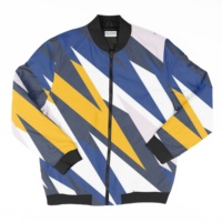 Blouson Bomber Camouflage Homme Imprimé Col Marin Fermeture Éclair Coupe Droite Hiver Décontracté Imperméable
