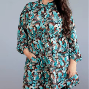 Robe décontractée pour femmes, robe courte, robe tendance pour femmes, imprimée - Product Image 1