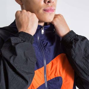 Veste de survêtement coupe-vent à la mode pour homme-Colorblock personnalisé avec garnitures élastiques, 100% nylon - Product Image 3
