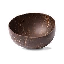 Bols à noix de coco et cuillères en bois Bol à salade à la noix de coco biologique naturel poli et 100% bols naturels Fourchettes Set BY HF CRAFTS - Product Image 5