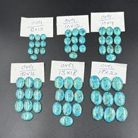 Pierre précieuse lâche en turquoise cuivre bleu naturel personnalisable de haute qualité, lisse pour la personnalisation de bijoux en DIY