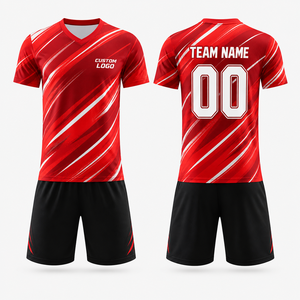 Conjunto de Camiseta de Fútbol con Estampado Digital para Hombre, Secado Rápido, Poliéster, con Bolsillos Laterales Dobles, Tallas 3XS-4XL - Product Image 1