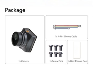 Profesyonel 5-36V Ekran Oranı 4:<span class=keywords><strong>3</strong></span>/16:9 7.5g 19*19*21mm Gece Görüşlü Drone Kamerası FPV Kamerası Hava Fotoğrafçılığı için - Product Image 5