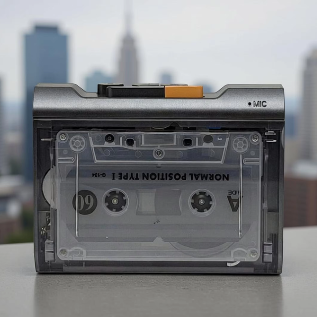Transparent Stereo Cassette Player with BT Transmit Feature