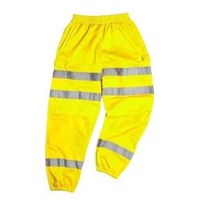 Ropa de Trabajo de Seguridad Reflectante de Alta Visibilidad al por Mayor, Logotipo Personalizable, Pantalones Deportivos Transpirables de Poliéster y Algodón - Product Image 1