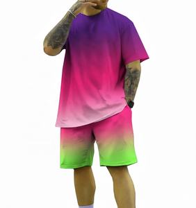 Conjunto de Pantalones Cortos y Camiseta de Verano Transpirable de Alta Calidad Personalizada 2026 para Hombre, Talla Grande, con Logotipo Personalizado - Product Image 1