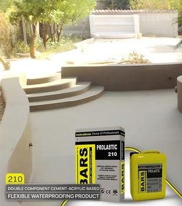 Prolastic 210 Revêtement acrylique cimentaire bicomposant super flexible, imperméable, pour murs extérieurs en béton, salle de bain, bâtiment, poudre - Product Image 1