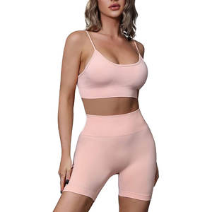 Conjunto Deportivo de Yoga de 2 Piezas para Mujer, con Logotipo Personalizado, Sin Costuras, Transpirable, Ligero, Tela Inteligente Ecológica, Leggings de Fitness - Product Image 5