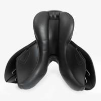 Selle de saut d'obstacles de haute qualité, design western, siège en cuir synthétique avec sangle en laine de fibre, idéale pour les cavaliers et l'équipement équestre