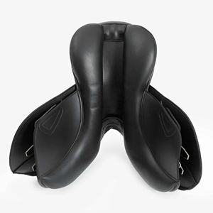 Selle de saut d'obstacles de haute qualité, design western, siège en cuir synthétique avec sangle en laine de fibre, idéale pour les cavaliers et l'équipement équestre - Product Image 4