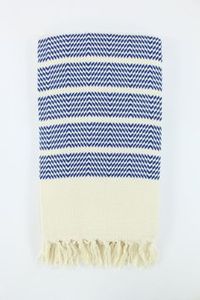 Serviette de bain fouta en coton turc 100% rayé bleu clair fait à la main Jacquard à séchage rapide Avior toutes saisons en Inde - Product Image 6