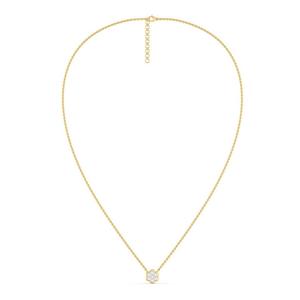 Collar de tenis de diamante cultivado en laboratorio de corte redondo, joyería de diamantes ecológica para esposa, collar de boda de oro blanco de 14K CVD - Product Image 6