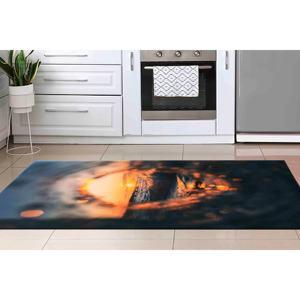 พรมลายคลื่นทะเล: พรมพิมพ์ลาย 3 มิติ กันลื่น พรมบางแบบไม่ทอ - Product Image 3