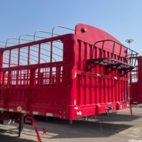 Prix d'usine 40 pieds 3 essieux semi-remorque camion bétail ferme cargaison avec clôture en acier pour le transport d'animaux de ferme pour l'agriculture