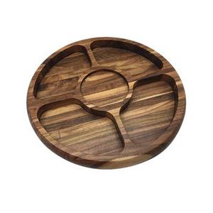 Nouveau plateau de service à condiments à compartiment rectangulaire et plateaux de service en bois de fruits secs pour restaurants décor de table de table à la maison - Product Image 5