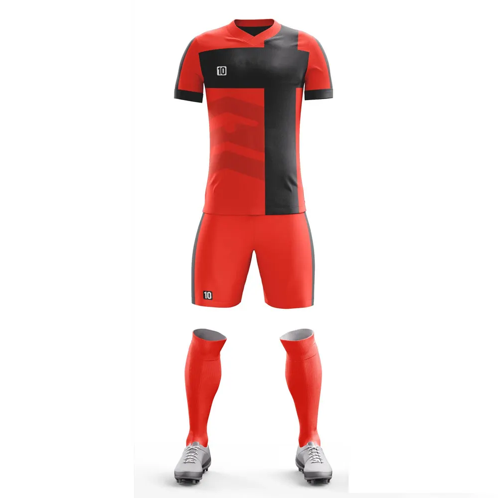 Impression par sublimation Vêtements d'équipe de football de haute qualité Maillot de football OEM Conception personnalisée Ensemble complet d'uniformes de football Uniformes confortables