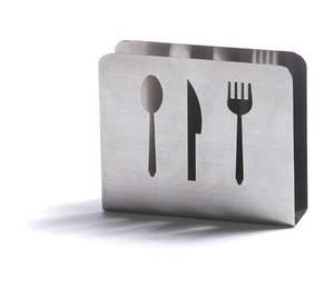 Servilletero de Metal negro Soporte de pañuelos Diseño de cubiertos Cocina Mesa de comedor Organizador Restaurante Servilletero - Product Image 4