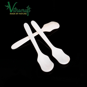 100% เวียดนามที่ทำด้วยมือยาวจับช้อนที่มีรูปร่างที่ไม่ซ้ำกันช้อนปากทำจากธรรมชาติแม่ของมุกเปลือกขนาด14เซนติเมตร - Product Image 4