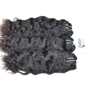Extensions de cheveux humains non traités vierges bon marché Remy Indian Wavy Manufactures Bundle Couleur noire naturelle Aucune traitement chimique - Product Image 2