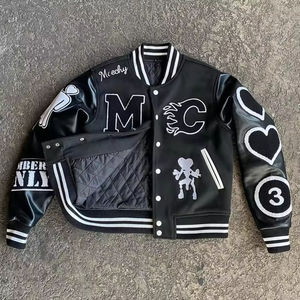 Personalizado Vintage de lana Letterman béisbol Streetwear Universidad para hombre Varsity chaqueta en Hip Hop Patchwork estilo para el invierno fabricante - Product Image 2