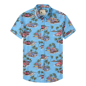 Camisa Hawaiana Casual de Verano para Hombre, 100% Algodón, Antiarrugas, Tejido Transpirable, Diseño Personalizable, Antibolitas, Manga Corta - Product Image 5