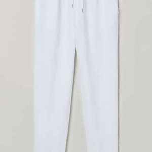 Wholesale Women <b>White</b> Cotton <b>Satin</b> Pakistani <b>Trousers</b> Embroidered at Bottom Hem Custom Size Packing OEM Serviced - Product Image 1