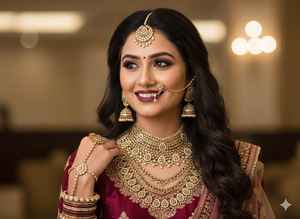 Antique 975gm Ensemble de bijoux de mariée Conception traditionnelle lourde Collier Boucles d'oreilles à la mode pour les mariages Occasions spéciales - Product Image 2