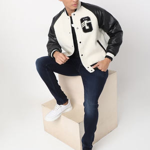 Customized 2025 High Quality Varsity <b>Jacket</b> <b>Men</b> Chenille Embroidery Leather Sleeves Custom <b>Baseball</b> Letterman Varsity <b>Jacket</b> - Product Image 5