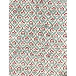 Cubrecama de Lujo con Estampado Floral, Hecho a Mano con Técnica de Bloques, en Algodón, Disponible en Tamaños Queen y King, Suave, con Técnica de Costura Personalizada - Product Image 2