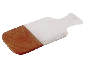 เขียงไม้สำหรับหั่นสับชีสแผ่นรองเครื่องครัวปรับแต่งได้สีขาวและน้ำตาล - Product Image 1