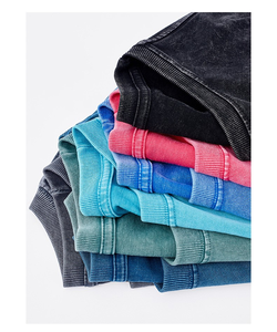 2025 personalización solo 30 GSM Unisex 100% algodón impresión Ácido lavado camiseta personalizada su propia marca camiseta personalizada para hombre - Product Image 5