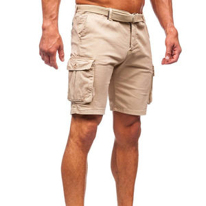 Short Cargo d'été décontracté en coton pour homme Pantalon multi-poches respirant de grande taille avec motif uni de longueur de tir au design personnalisé - Product Image 4