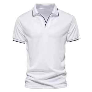 Precio competitivo logotipo personalizado cuello solapa Polo Golf Polo Camiseta 100% algodón de talla grande hombres polos - Product Image 3