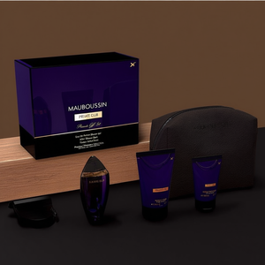 Mauboussin Private Club Gift <b>Set</b> Eau De Parfum Shower Gel After-Shave Balm with Toiletry Bag Premium Perfume Collection - Product Image 3