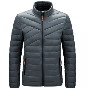 Custom Wholesale OEM Custom Nylon Winter Quilted <b>Bubble</b> <b>Coat</b> Men Puffer Jackets Stand Front Regular Length 2026 DDP Shipping - Product Image 5