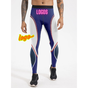 Pantalon de fitness décontracté pour homme Fermeture à taille élastique Respirant en fibre de polyester Imprimé numérique Style sportif - Product Image 1