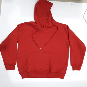 Sudadera con Capucha Roja para Hombre, Corte Regular, Color Sólido, Diseño con Bolsillo, Estilo Casual, Tejido de Punto - Product Image 1