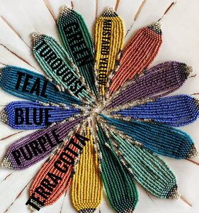 High QualityBeaded Jewelry Fringe Tassel <b>Earrings</b> - Gold - Long - Product Image 3