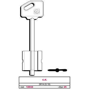 Chiave Doppia Mappa 5r14 (g.Vas 5) C.R. - Product Image 1